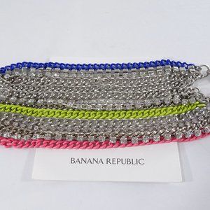 NWT Banana Republic Crystal Enamel Link Bracelet Set of 3 PCS NWT 135